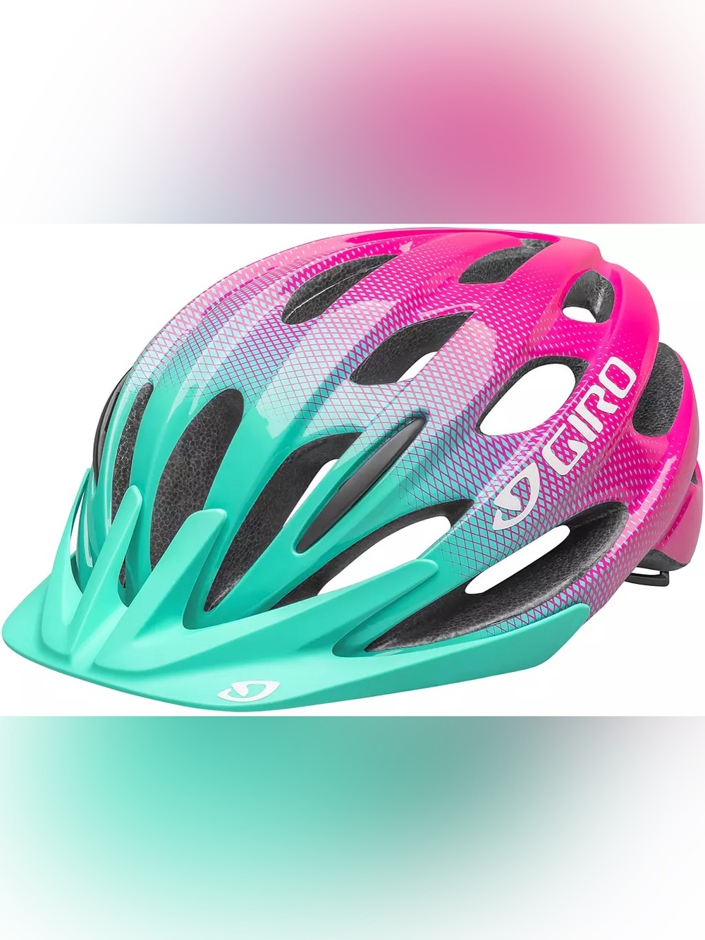 Children’s Giro Teal and Hot Pink Bike Helmet (50-57cm)